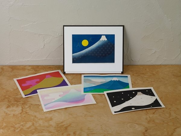 Tokyo Rimpa: Auspicious Fuji (A Set of Five Woodblock Prints)